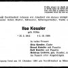 Kloess Ilse 1915-1984 Todesanzeige